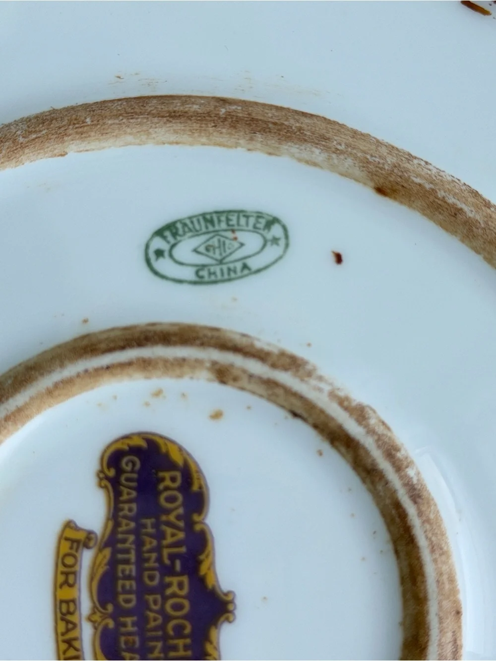 Vintage Royal Rochester Hand-Painted Baking Plate